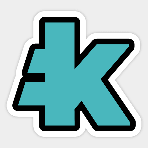 Kryll.io Cryptocurrency - Teal Logo Sticker by cryptogeek